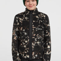 High-Pile fleecevest met volledige rits | Black/Beige Quarry