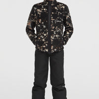 High-Pile fleecevest met volledige rits | Black/Beige Quarry
