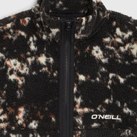 High-Pile fleecevest met volledige rits | Black/Beige Quarry