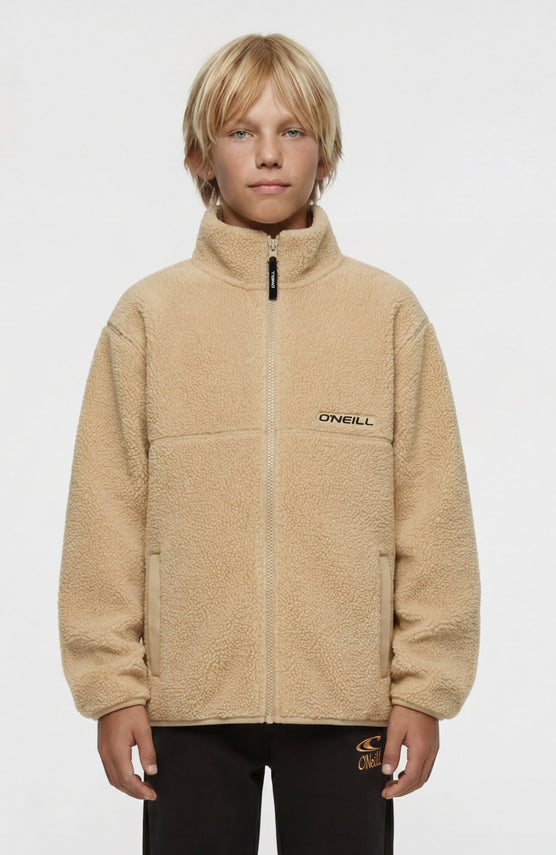 High-Pile fleecevest met volledige rits | Olive Blush
