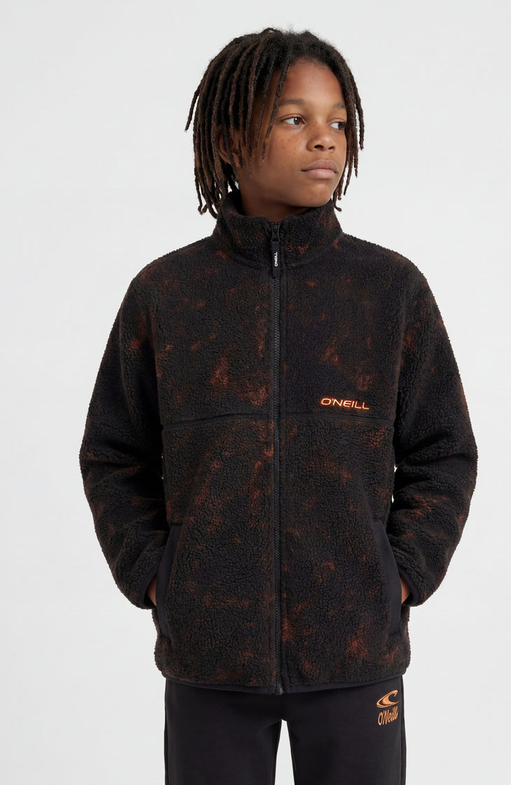 High-Pile fleecevest met volledige rits | Black Basalt