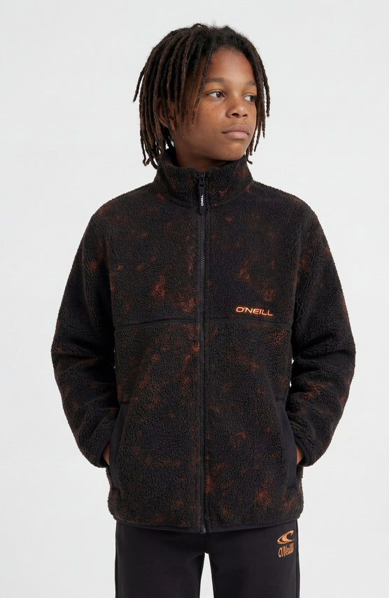 High-Pile fleecevest met volledige rits | Black Basalt