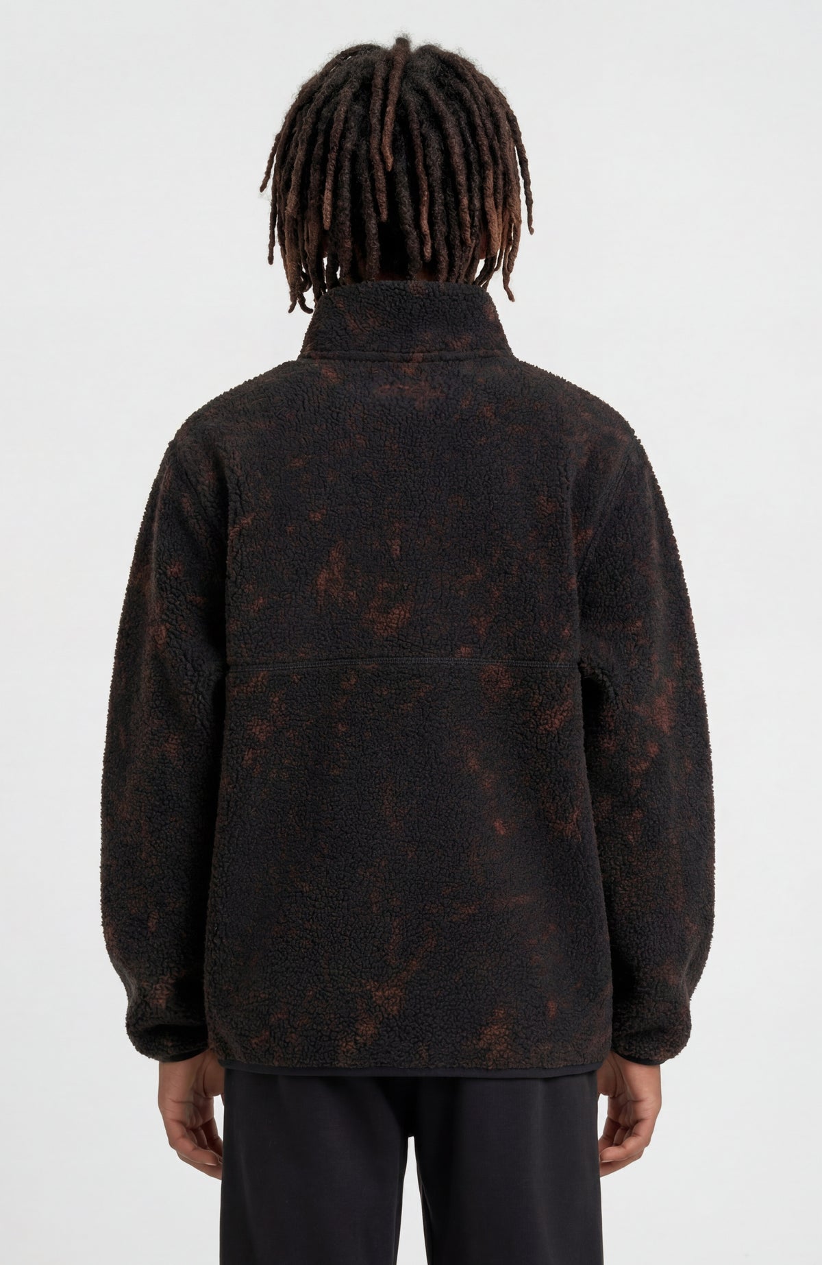 High-Pile fleecevest met volledige rits | Black Basalt