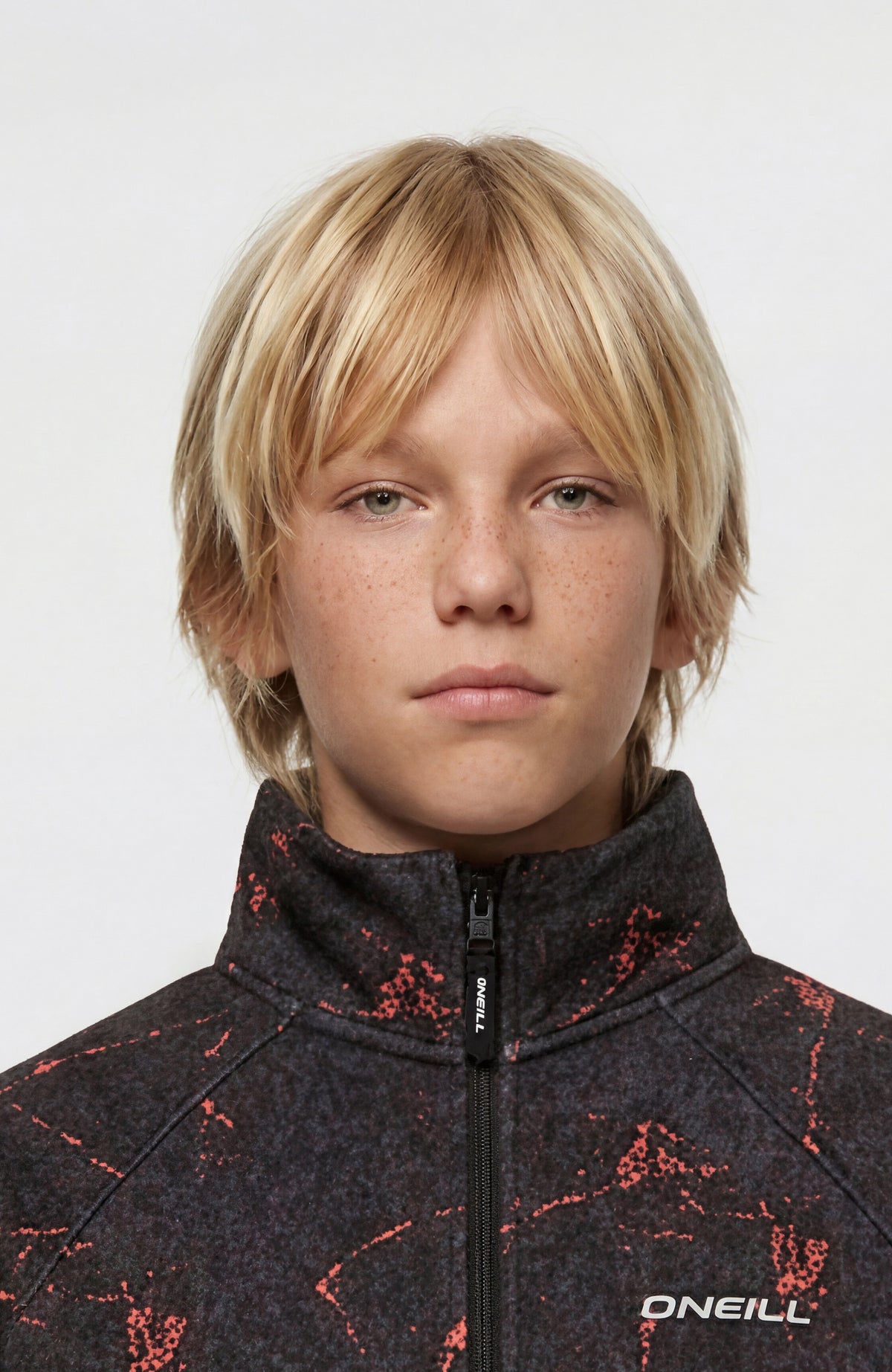 FWC'Cruz Printed Half-Zip fleecetrui | Black Basalt