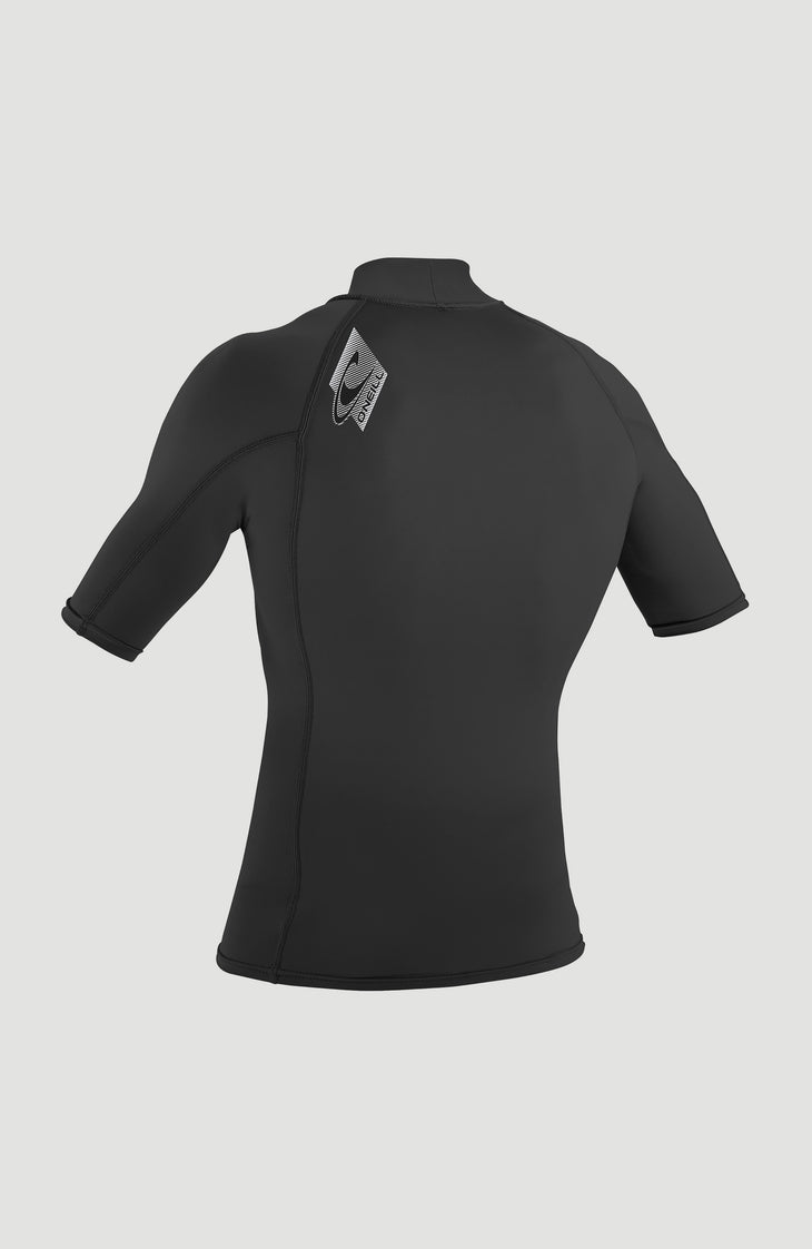 Premium Shortsleeve Skin Turtleneck Rash Guard | A05 BLK/BLK/BLK