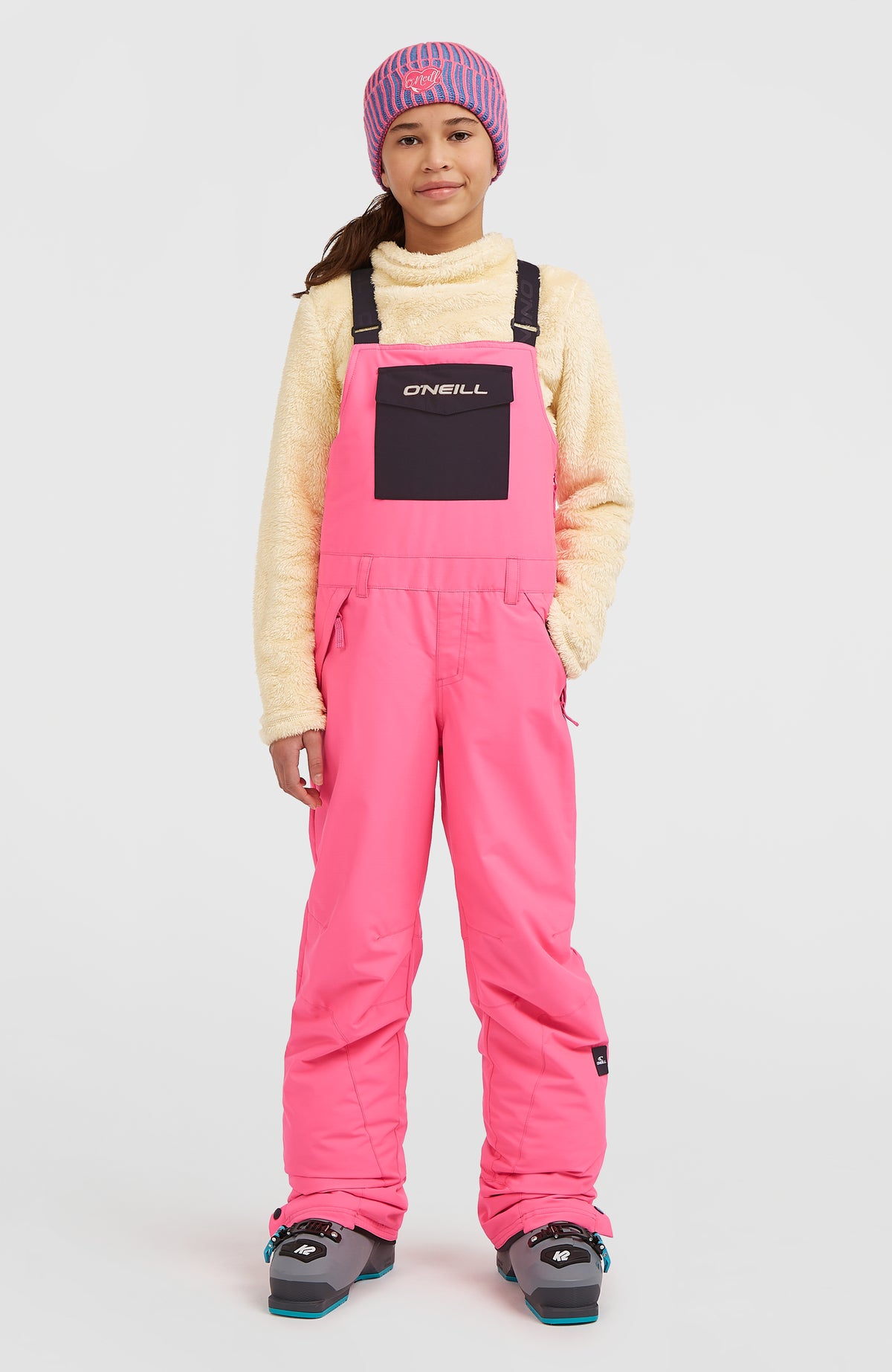 FWC'Cruz Bib wintersportbroek | Skater Pink Colour Block