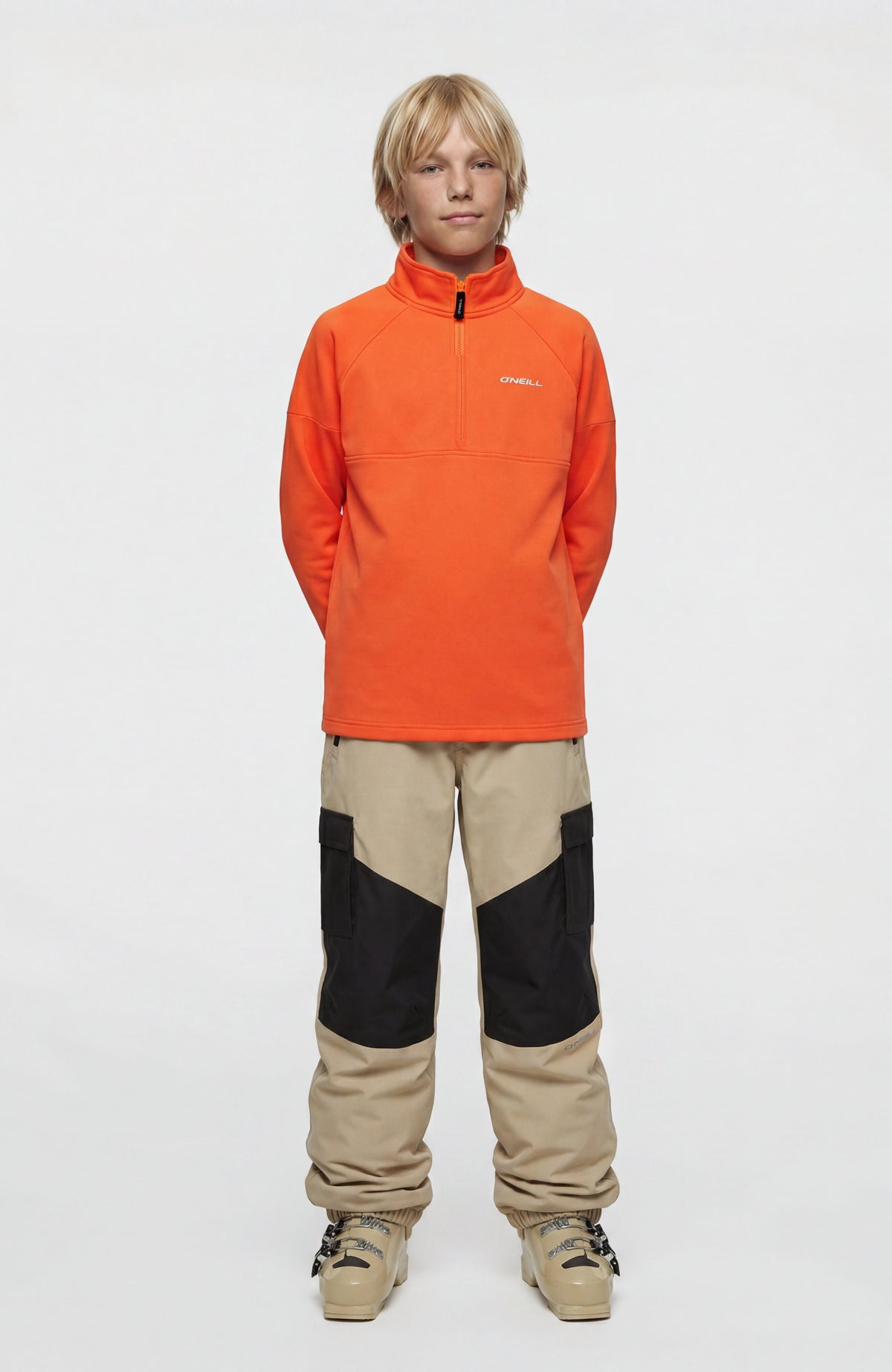 FWC'Cruz Cargo wintersportbroek | Olive Blush Colour Block