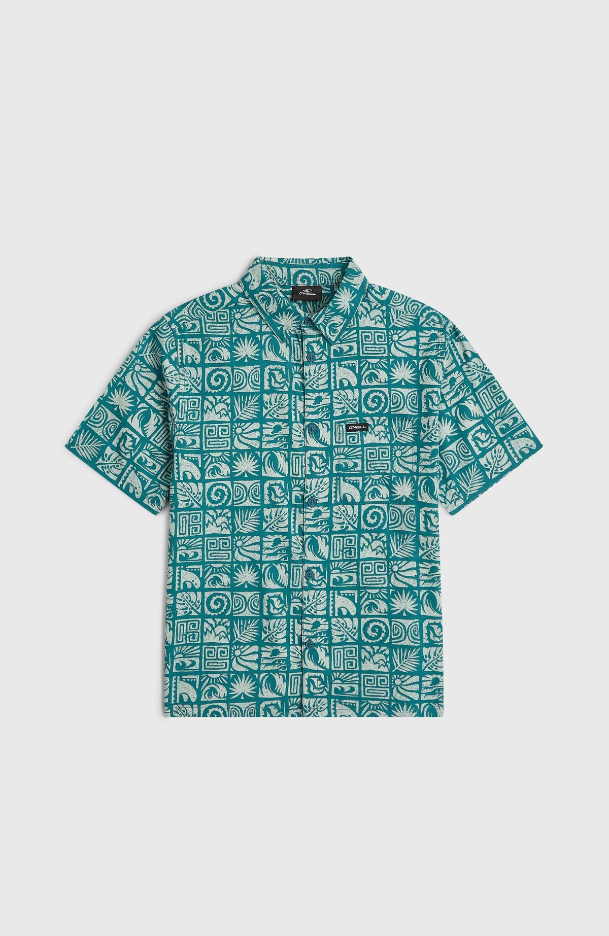 Print overhemd | Blue Bricks