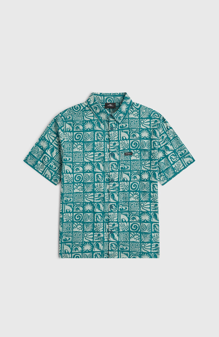 Print overhemd | Blue Bricks