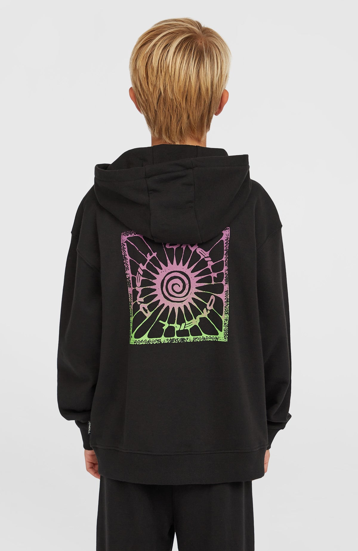 Graphic capuchonvest met volledige rits | Black Out
