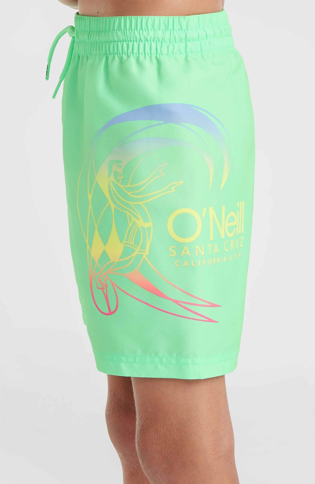 Circle Surfer 14'' zwembroek | Neon Green Circle Surfer Gradient Panel