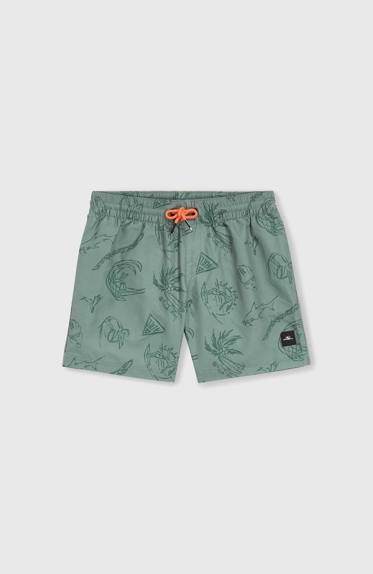 Mix and Match Cali Print 13'' zwembroek | Green Vintage Surfer