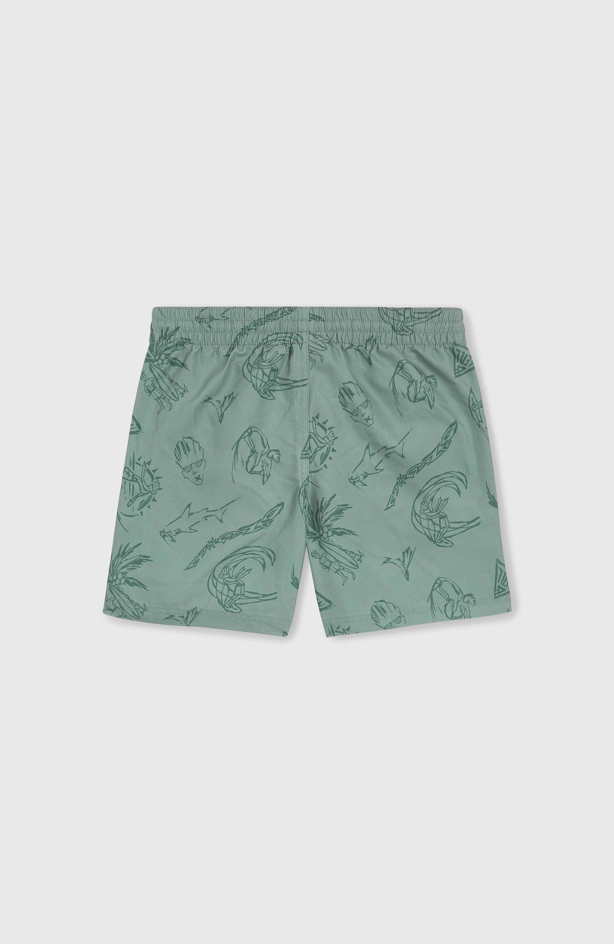 Mix and Match Cali Print 13'' zwembroek | Green Vintage Surfer