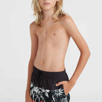 Mix and Match Cali Block 13'' zwembroek | Black/White Tonal Tropicana