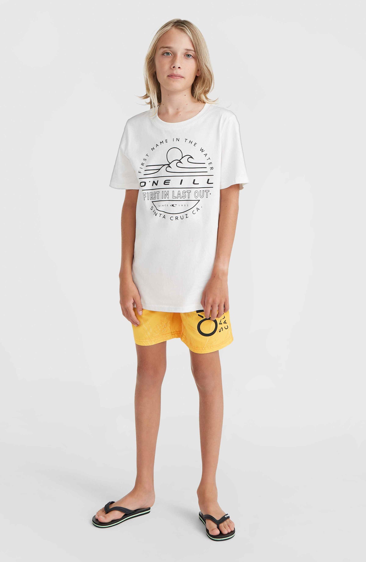 Mix and Match Cali Floral 14'' zwembroek | Yellow Tonal Tropicana