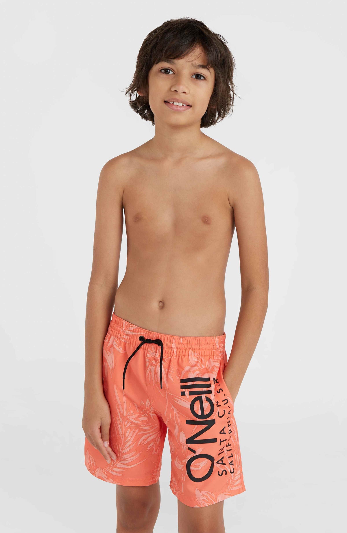 Mix and Match Cali Floral 14'' zwembroek | Living Coral Tonal Tropicana