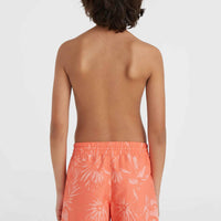 Mix and Match Cali Floral 14'' zwembroek | Living Coral Tonal Tropicana