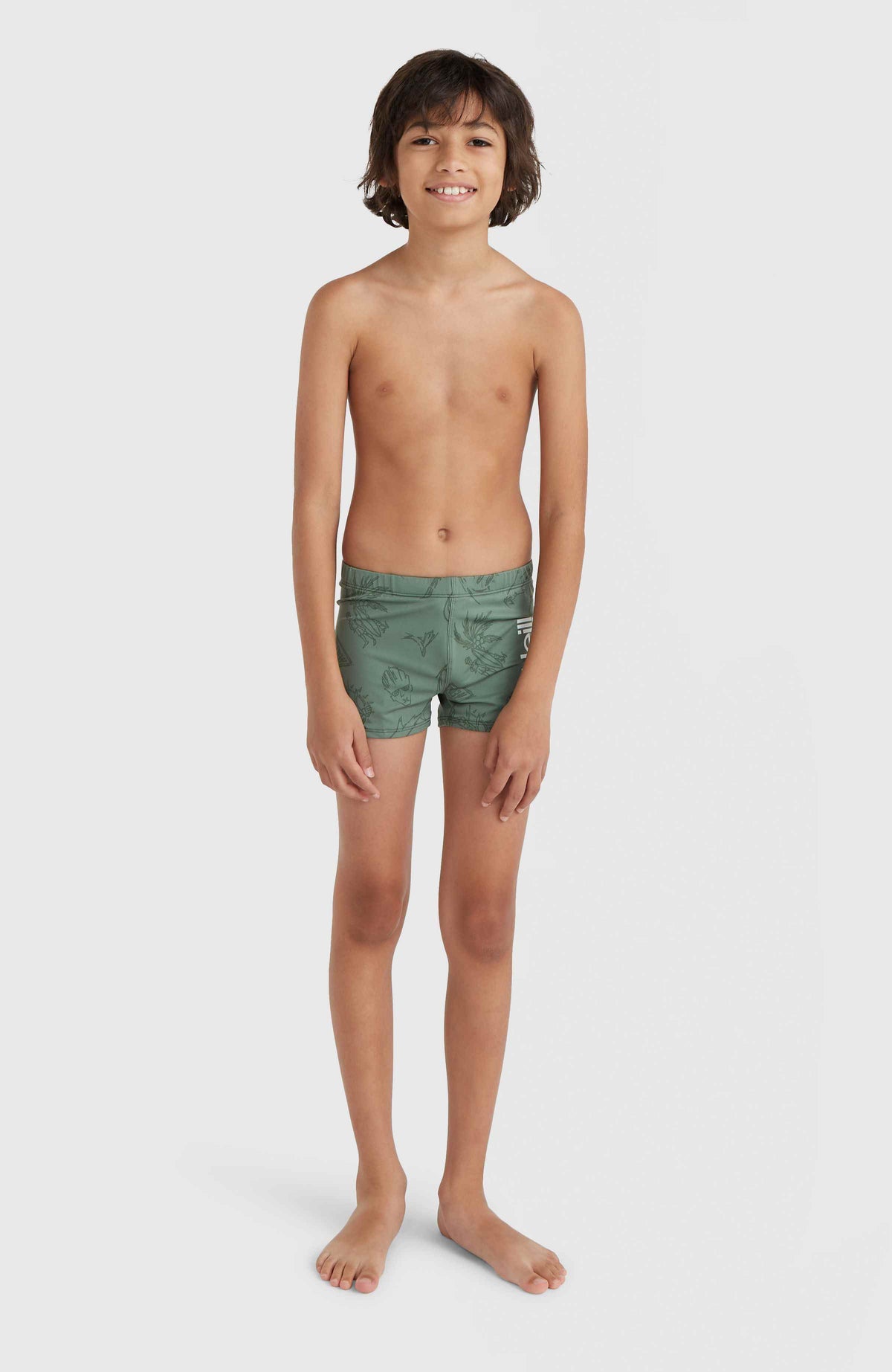 Mix and Match Crazy 8'' zwemboxer | Green Vintage Surfer