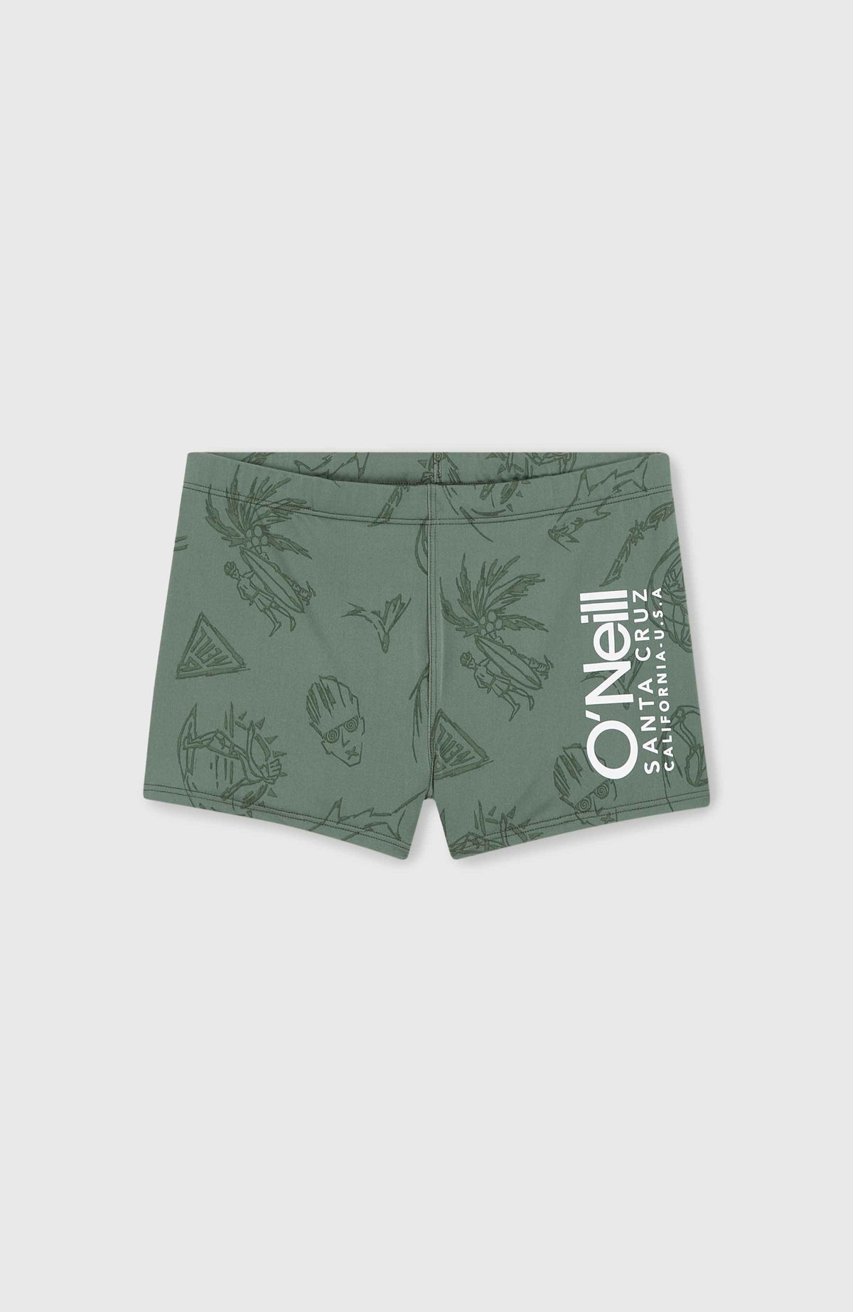 Mix and Match Crazy 8'' zwemboxer | Green Vintage Surfer