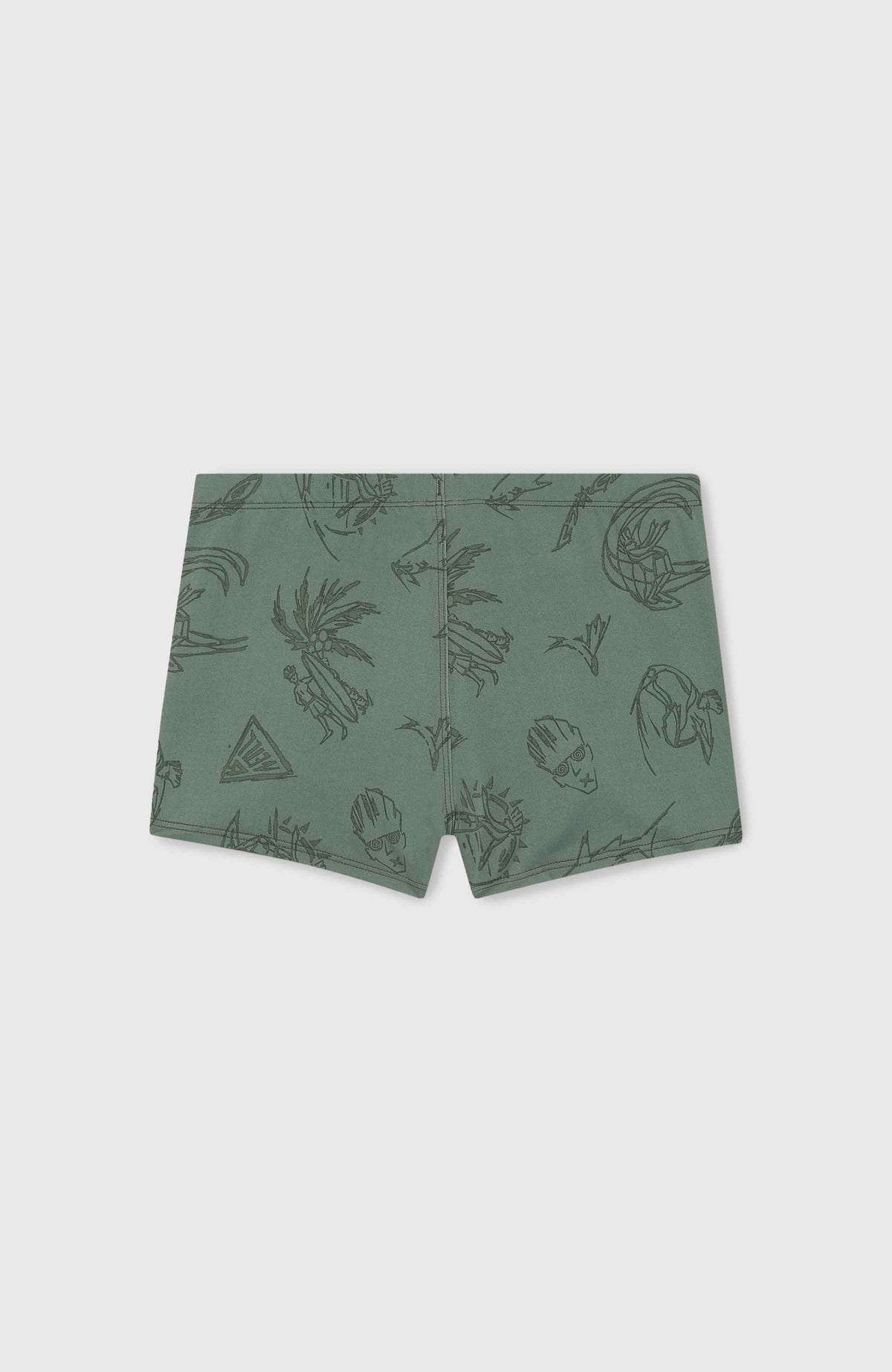 Mix and Match Crazy 8'' zwemboxer | Green Vintage Surfer