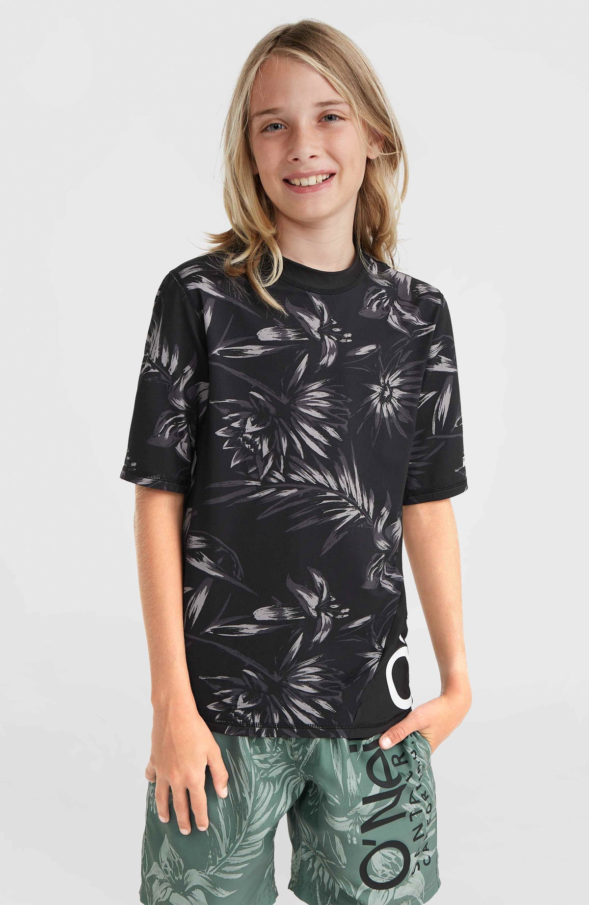 Mix and Match Crazy shirt met korte mouwen | Black Tonal Tropican