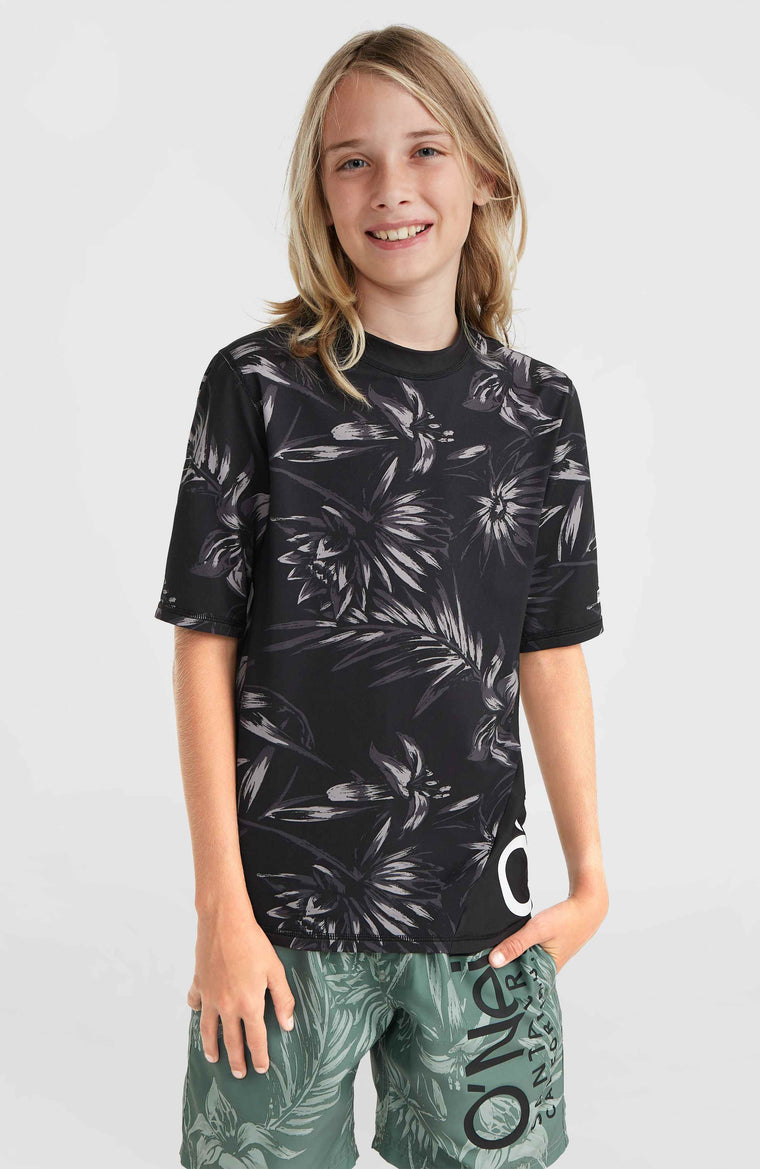 Mix and Match Crazy shirt met korte mouwen | Black Tonal Tropican