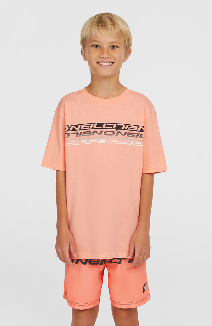 Cali Stripe 14'' zwembroek | Coral Upside Down