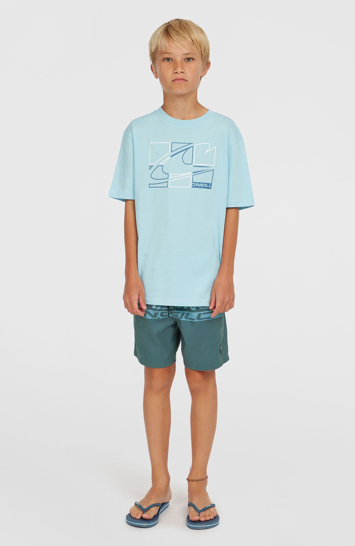 Cali Stripe 14'' zwembroek | Blue Upside Down