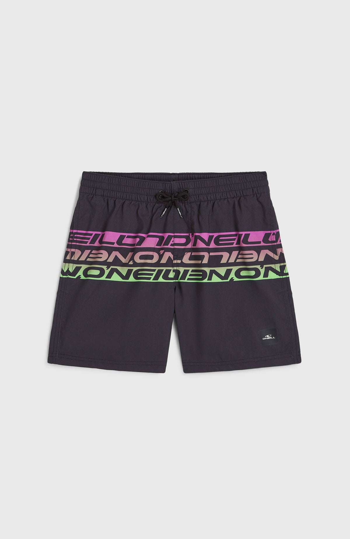 Cali Stripe 14'' zwembroek | Black Upside Down