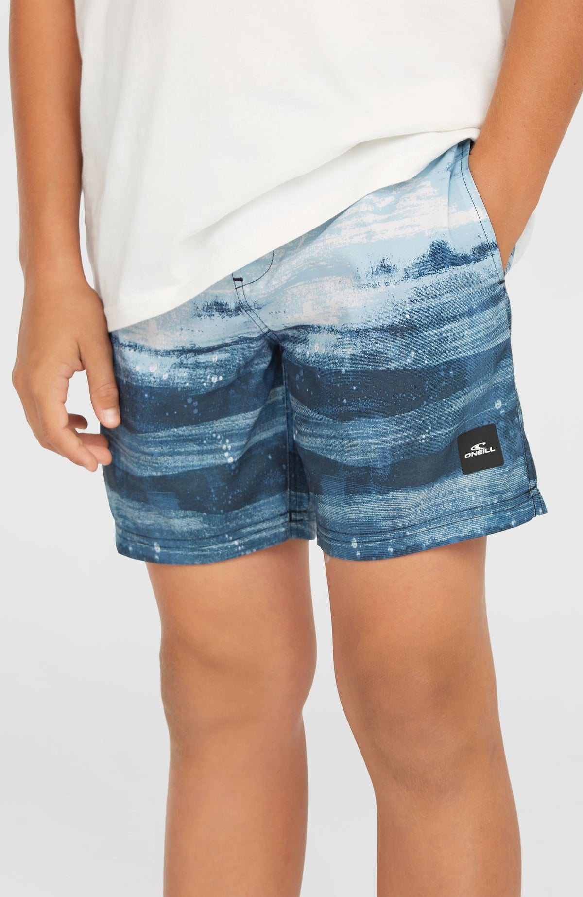 Cali Gradient 14'' zwembroek | Blue Melted Stripe Boys