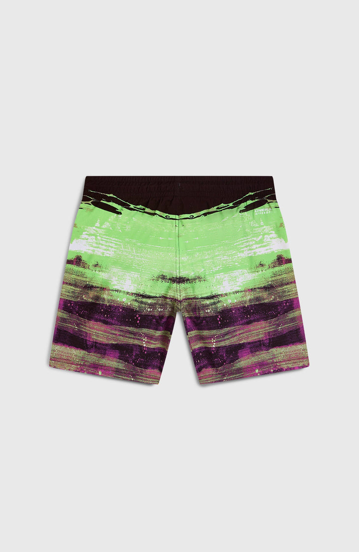 Cali Gradient 14'' zwembroek | Black Melted Stripe Boys