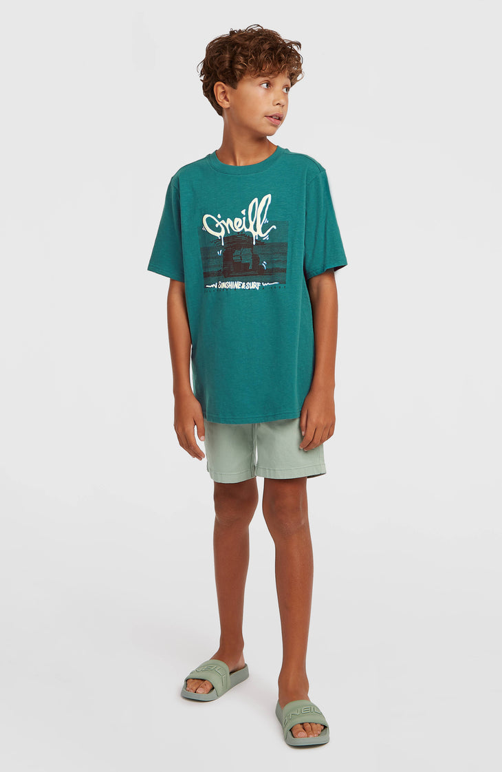 Slub Graphic T-shirt | Botanical Heat