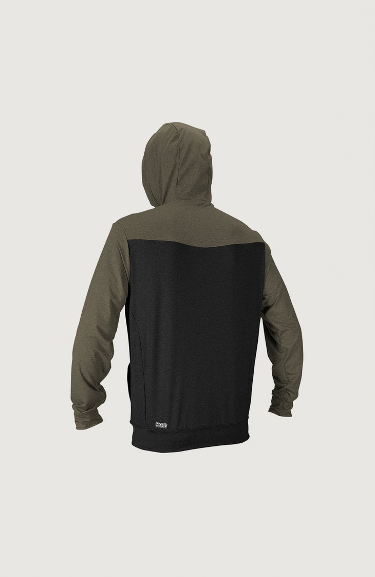 Hybrid Zip UV Hoodie | Black