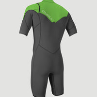 Hammer 2mm Chest Zip Shortsleeve Spring Wetsuit | GRAPHITE/GRAPHITE/DAYGLO