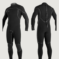 Psycho One Back Zip 3/2mm Full Wetsuit | BLACK/BLACK