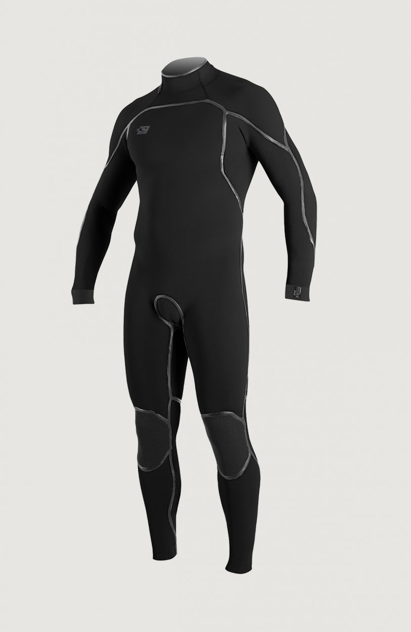Psycho One Back Zip 4/3mm Full Wetsuit | BLACK/BLACK