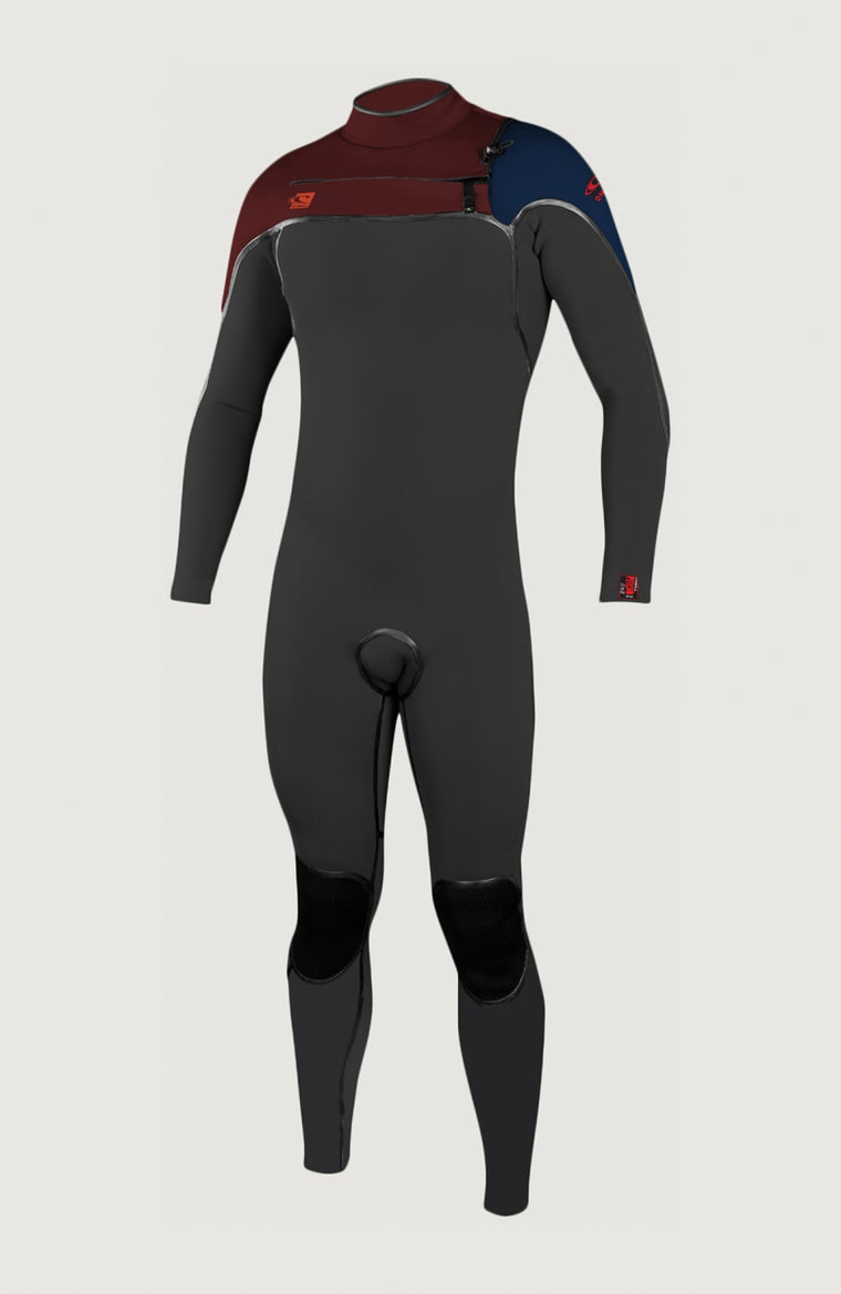 Psycho One Chest Zip 4/3mm Full Wetsuit | RE Red