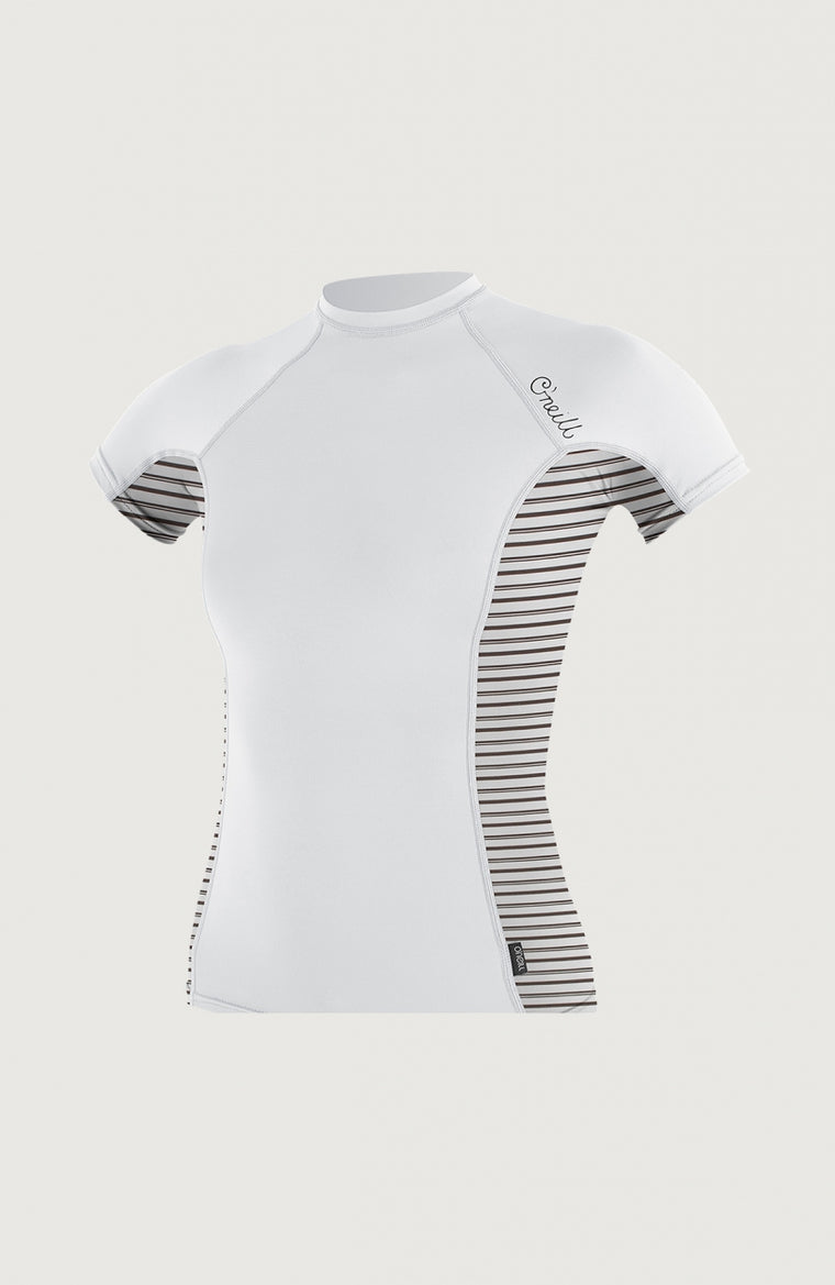 Skins Side Print Short Sleeve Rash Guard | Black