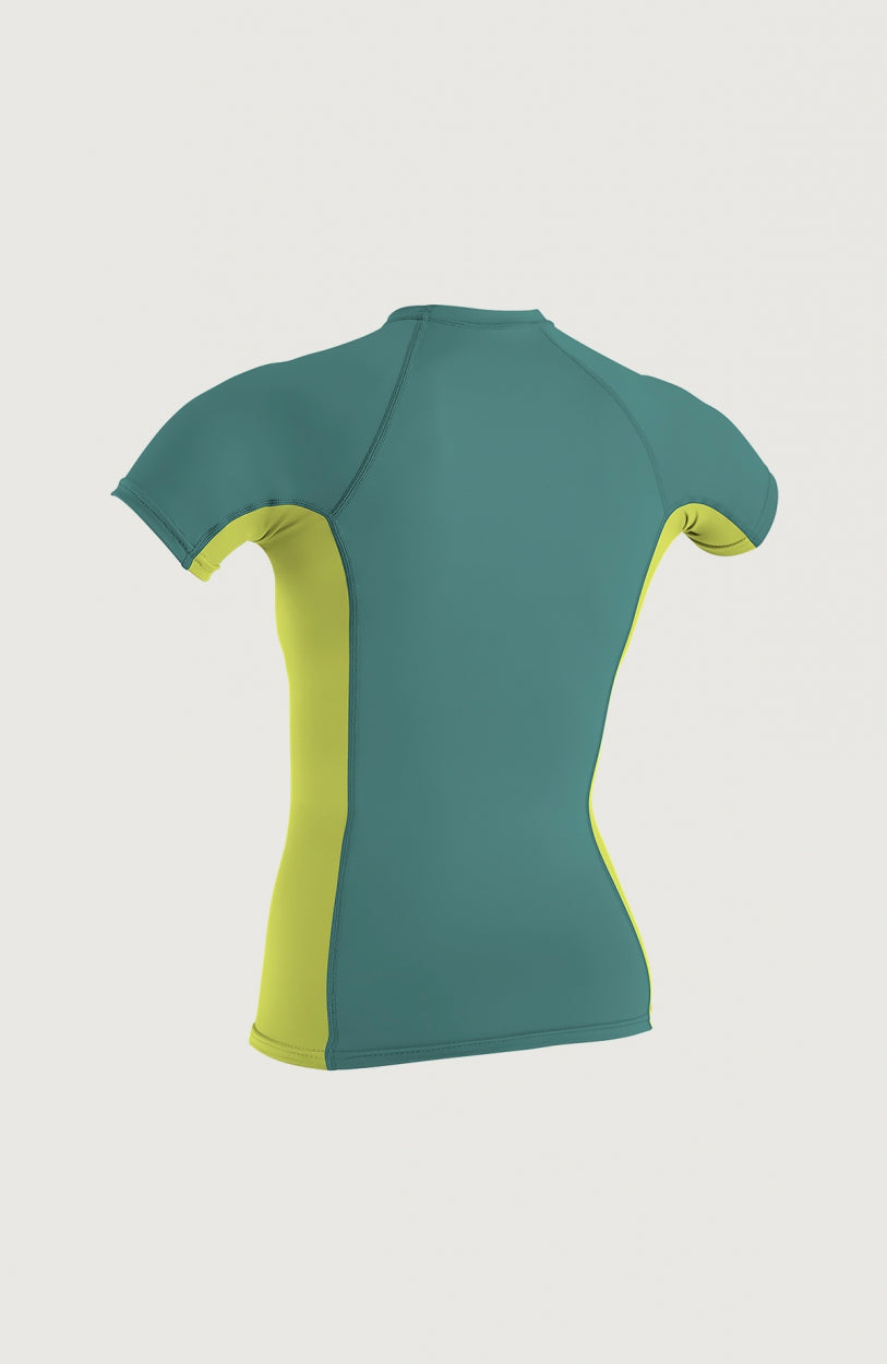 Skins Side Print Short Sleeve Rash Guard Womens | Light Green