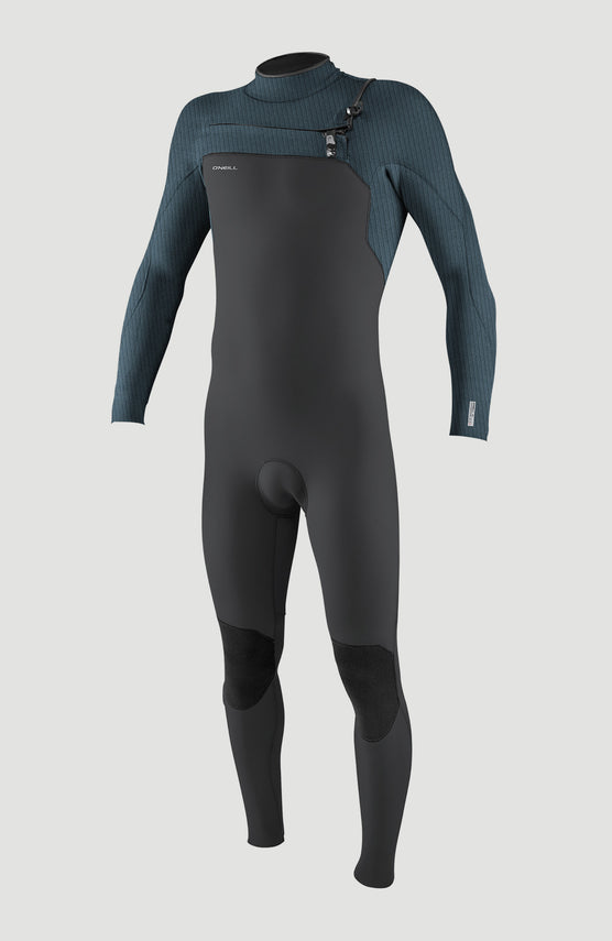 Hyperfreak Plus 4/3mm Chest Zip Full Wetsuit | GUN METAL/CADET BLUE