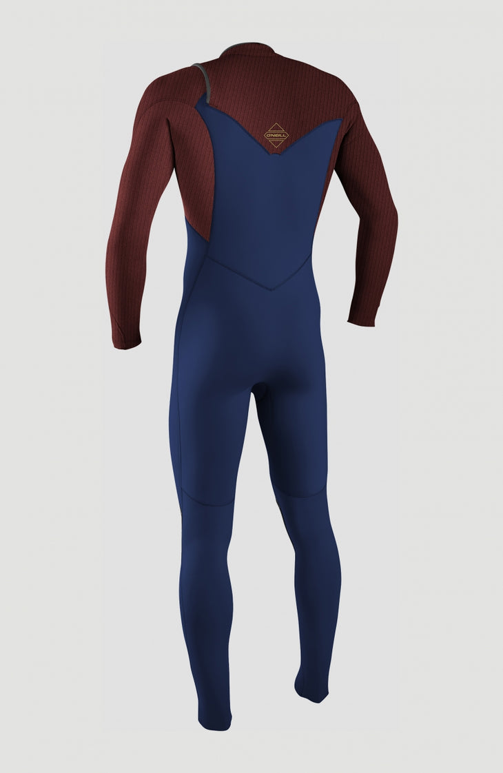 Hyperfreak Plus 5/4mm Chest Zip Full Wetsuit | Navy/Bloodshot
