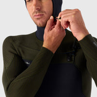 Hyperfreak Plus 5/4mm Chest Zip Full Wetsuit w/Hood | BLACK/BLACK