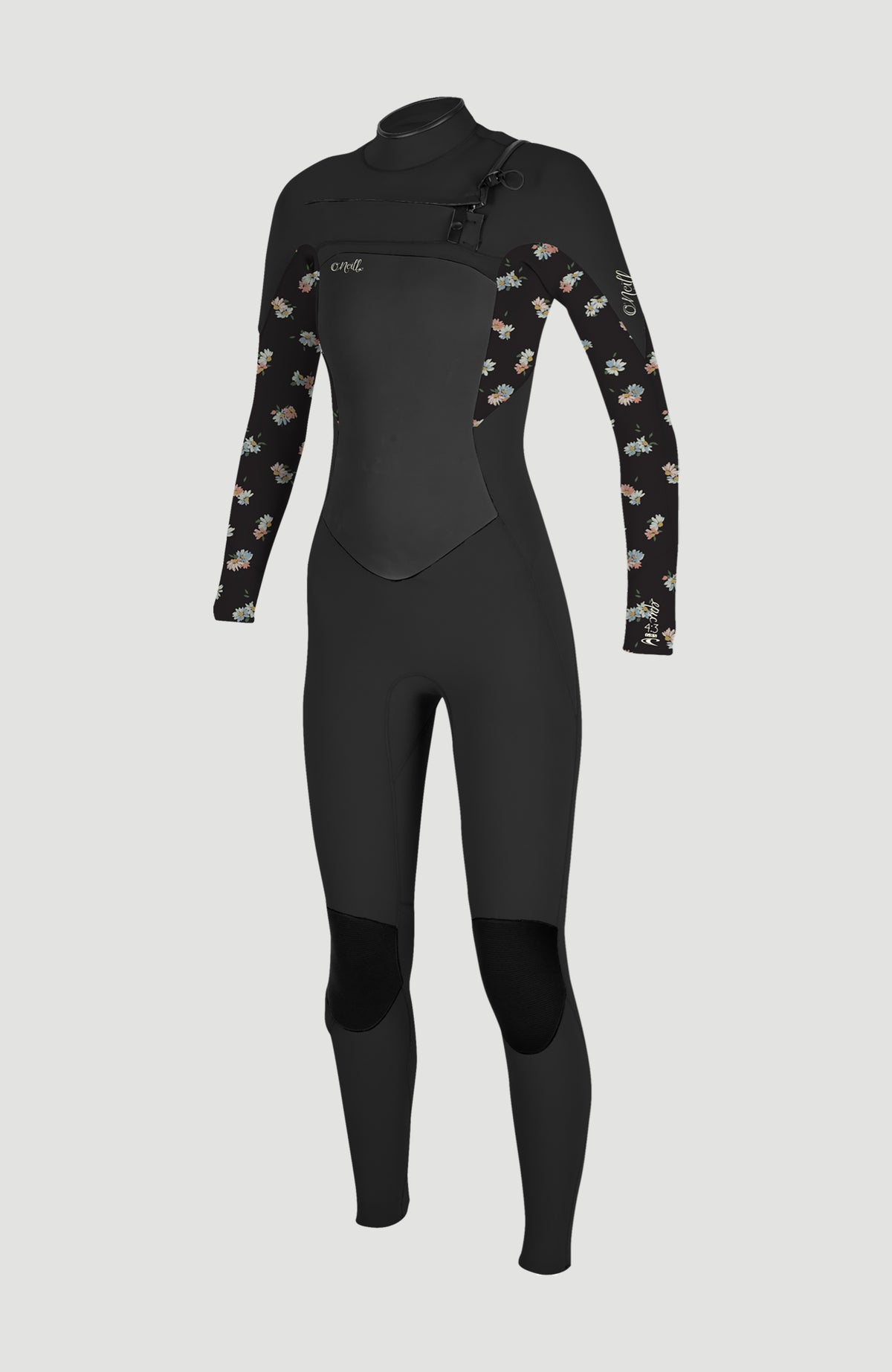 Epic 4/3mm Chest Zip Full Wetsuit | BLACK/CINDY DAISY