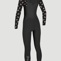 Epic 4/3mm Chest Zip Full Wetsuit | BLACK/CINDY DAISY