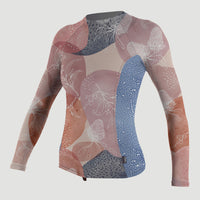 Side Print Long Sleeve Rash Guard | DESERT BLOOM/DRIFT BLUE