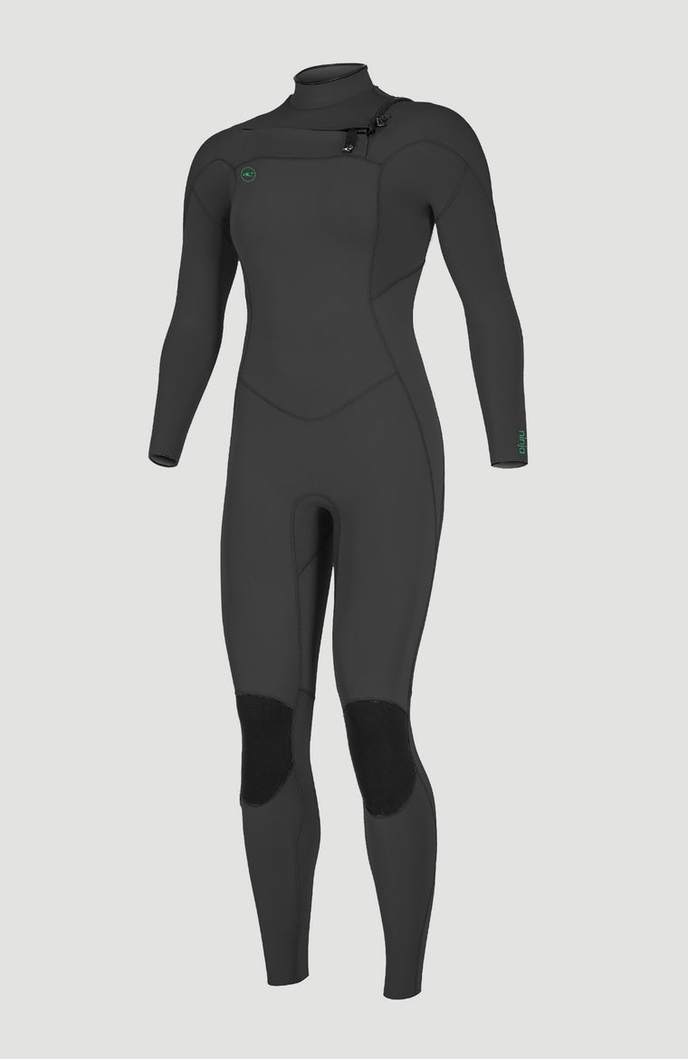 Ninja 3/2mm Chest Zip Full Wetsuit | BLACK/BLACK