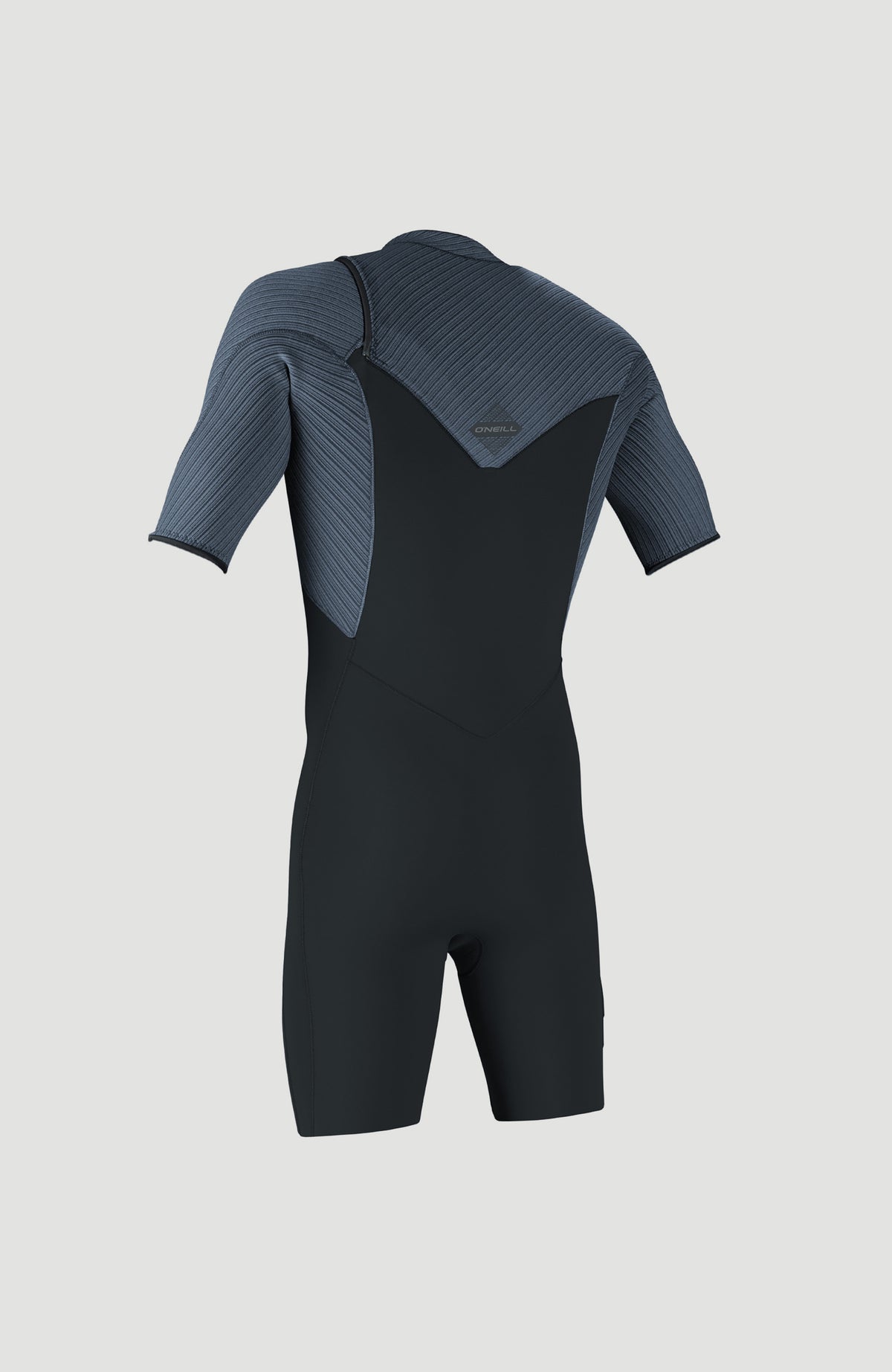 Hyperfreak 2mm Chest Zip Shortsleeve Spring Wetsuit | GUN METAL/CADET BLUE