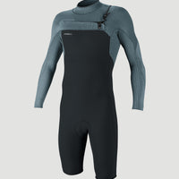 Hyperfreak 2mm Chest Zip Longsleeve Spring Wetsuit | GUN METAL/CADET BLUE