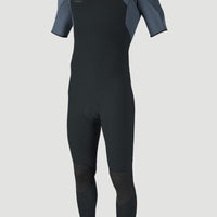 Hyperfreak 2mm Chest Zip Shortsleeve Full Wetsuit | GUN METAL/CADET BLUE