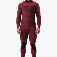 Hyperfreak Fire 4/3+mm Chest Zip Full Wetsuit | BLACK/DARK RED